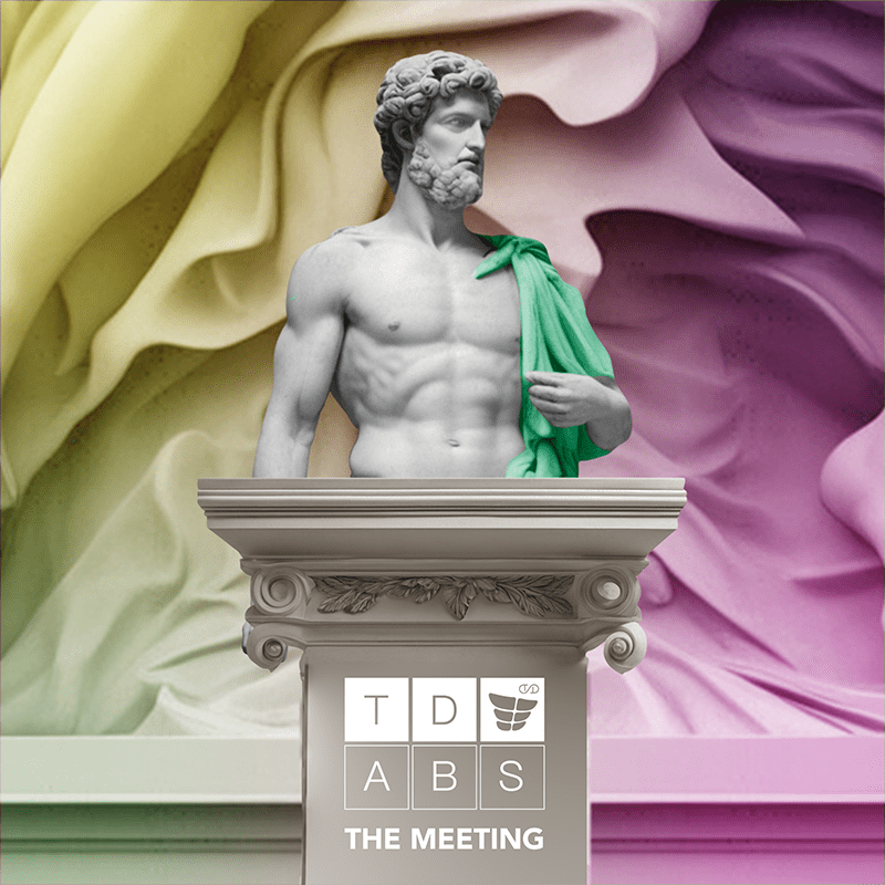 Statue giving a lecture at a plastic surgery congress