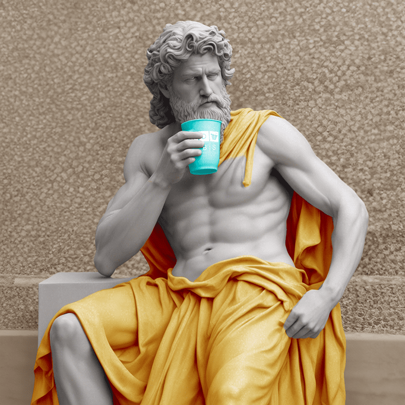 Statue at a coffee break at a plastic surgery congress